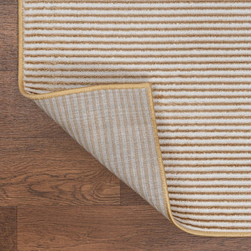 Cole Modern Minimalist Pinstripe High-low Area Rug
